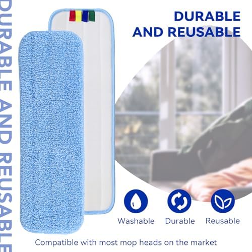 Replacement Microfiber Pad Fit for Rubbermaid Commercial 18 Inch Mop Head - Image 7