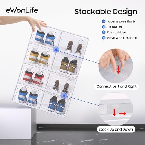 eWonLife Large Shoe Organizer Storage Box - Image 6