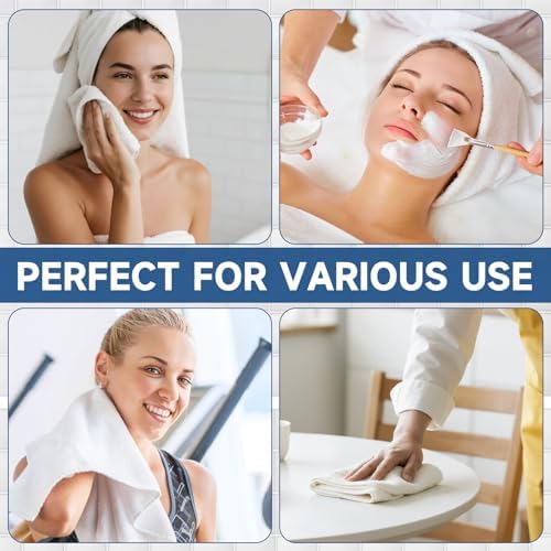 40 Pack White Coral Velvet Washcloths Bulk, Highly Absorbent and Soft - Image 6