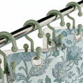 Bathway Green Shower Curtain Hooks, 12 Plastic Double Shower Curtain Rings by Bathway