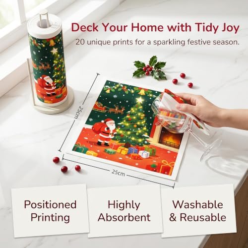 Printed Kitchen Cleaning Cloth Roll, Thick Absorbent Hand-Tear Lazy Cloth - Image 4