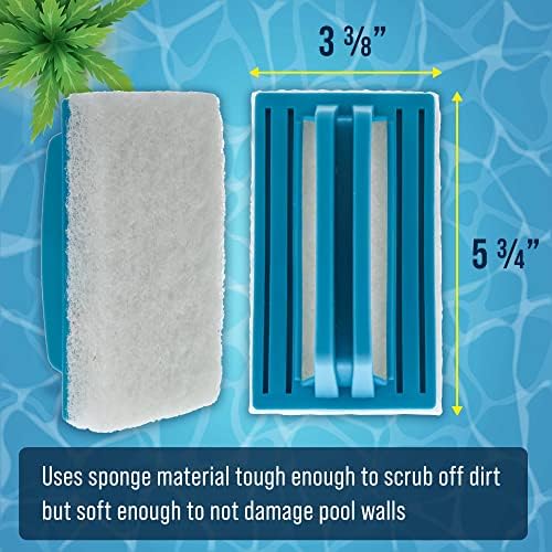 U.S. Pool Supply Hand-Held Pool Scrub Brush Pad 2 Pack, Scrubbing Scouring - Image 3