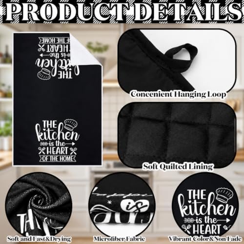 Sratte 6 Pcs Black Kitchen Decor Accessories Set - Image 5