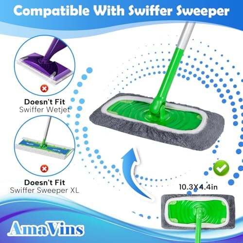 5 Pack Reusable Microfiber Mop Pads Compatible - Image 2
