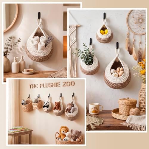 Honeydak 3 Hanging Baskets, Cotton Rope - Image 6