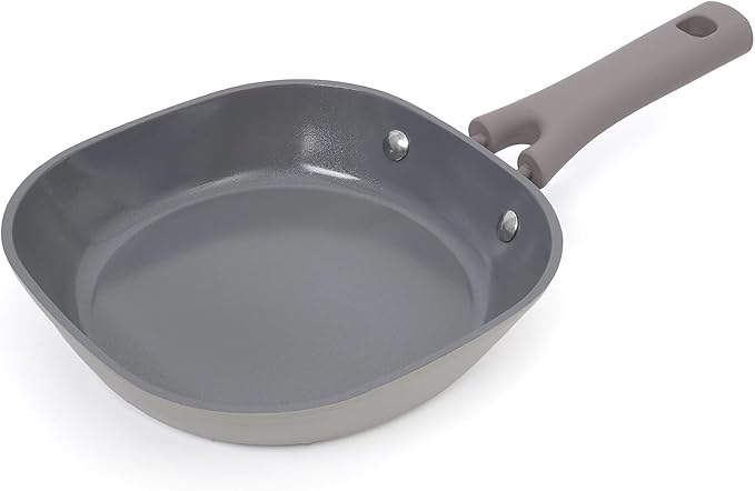 8 Inch Ceramic Nonstick Frying Pan Skillet - Dual Ceramic Coating (Inside & Outside), PFAS & PFOA-Free, Induction Compatible, Dishwasher Safe, Stay-Cool Handles, Eco-Friendly & Non-Toxic Cookware