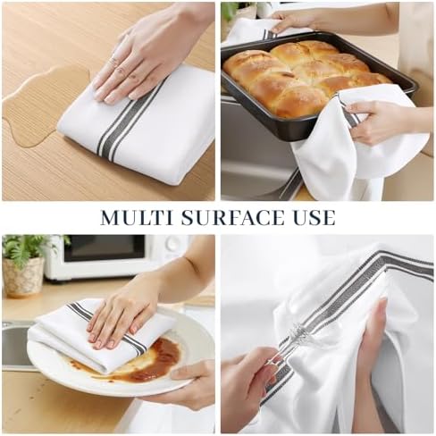 Homaxy 100% Ring Spun Cotton Kitchen Towels 24 Pack - Image 4