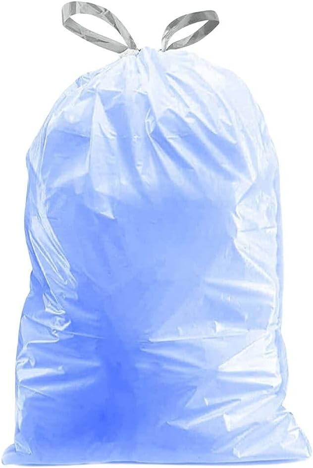 Plasticplace Custom Fit Blue Drawstring Trash Bags, Compatible - Image 4