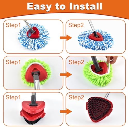 6pcs Mop Head Refills for O Cedar RinseClean 2 Tank Spin Mop System - Image 6
