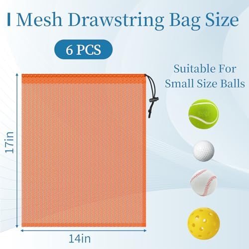 6 Pack Mesh Drawstring Bags - Image 2