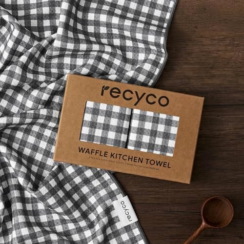 RECYCO Waffle Kitchen Towel Set of 2 - Image 7