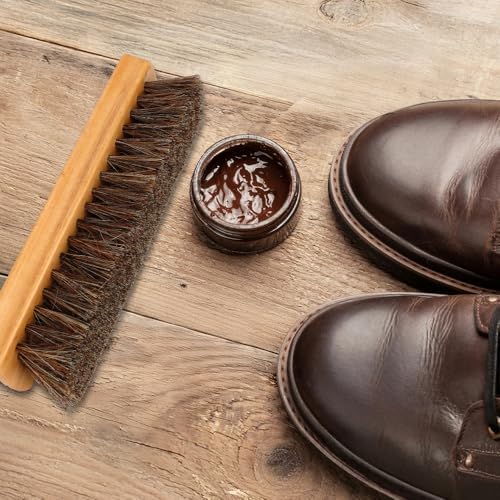 Shoe Brush, Horsehair Shoe Brush Shoe Cleaning Brush Boot Brush - Image 5