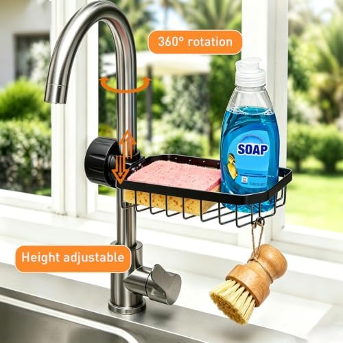 Kitchen Sink Sponge Holder over Faucet Caddy Organizer - Image 5