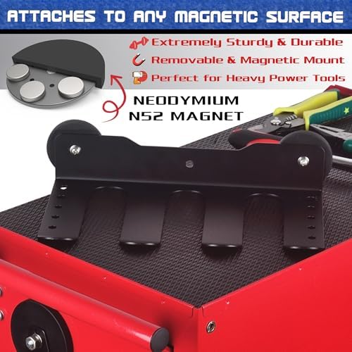 ULIBERMAGNET Power Tool Organizer, 3 Slot Utility Storage Rack Shelf - Image 5