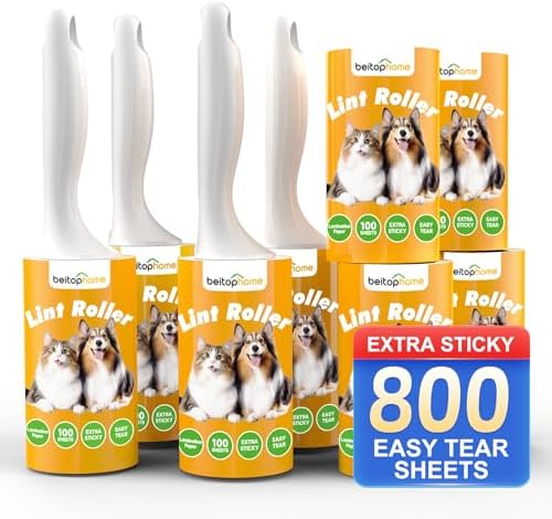 Extra Sticky Lint Roller for Pet Hair, 800 Sheets, 4 Handles by Beitophomepet%60sfamily