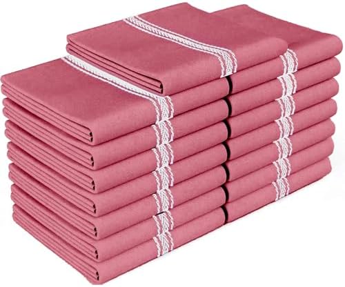 Zeppoli Classic 15 Pack 100% Natural Cotton Kitchen Towel Set, Reusable Wash by Zeppoli