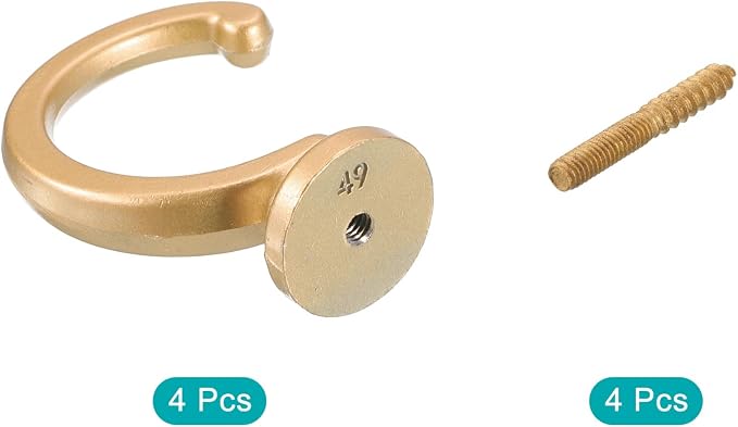 uxcell 4Pcs Curtain Holdback, Aluminum Alloy Wall Mounted Curtain Holders - Image 3