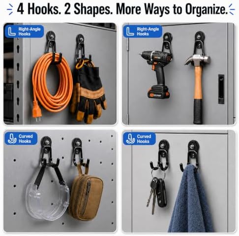 4 Pack Magnetic Hooks, Strong Magnetic Hooks Heavy Duty - Image 6