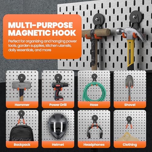 Heavy Duty Magnetic Garage Hook, 3 Pack Extra Large Magnet Hooks, Heavy Duty - Image 6