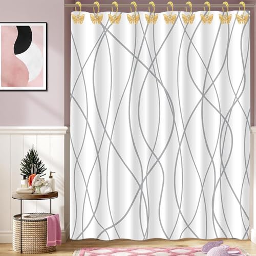 Decorative Shower Curtain Hooks, Rustproof Shower Curtain Hanger Clips - Image 3