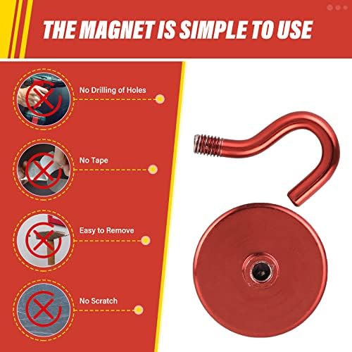 Neosmuk Magnetic Hooks for Cruise Cabins, 130lb Heavy Duty, 4 Pack - Image 5