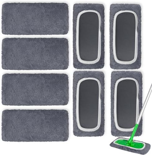 AmaVins 8 Pack Reusable Microfiber Mop Pads by AmaVins