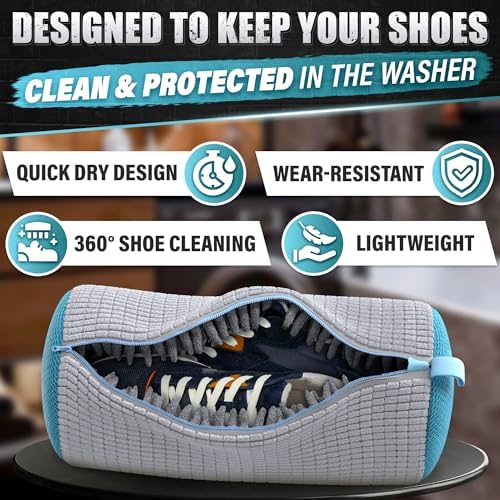 2 Pcs Reusable Shoe Washing Machine Bag, XXL - Image 6