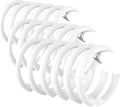 Kutesna 12 PCS White Plastic Shower Curtain Rings, Easy Snap Closure Shower by Kutesna