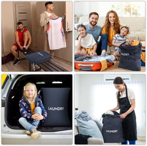 WiseBoy 2 Pack Laundry Bags, Travel Laundry Bag - Image 6
