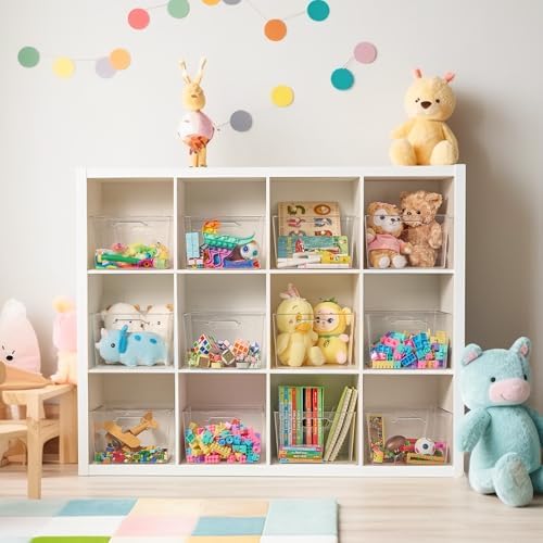 Vtopmart 20 Pack Extra Large Clear Storage Bins, 11x11 Cube Organizer - Image 2