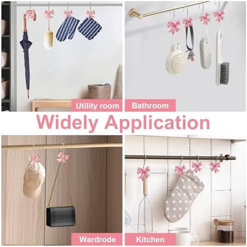 Bow Knot Decorative Shower Curtain Hooks - Image 5