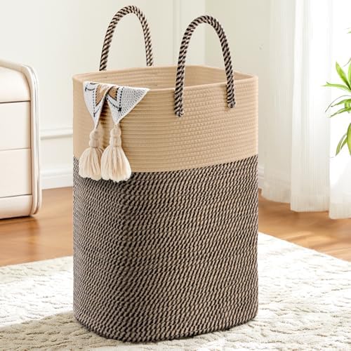 Artfeel Laundry Basket, Woven Cotton Rope Laundry Hamper, 80L Versatile Storage by Artfeel