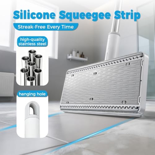 Mops for Floor Cleaning, Hands Free Flat Mop Clamp Dust Mop 51”Handle - Image 6