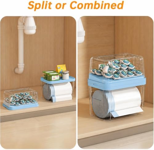 2-in-1 Trash Bag Holder Laundry & Dishwasher Pods Container, Garbage Bag - Image 5