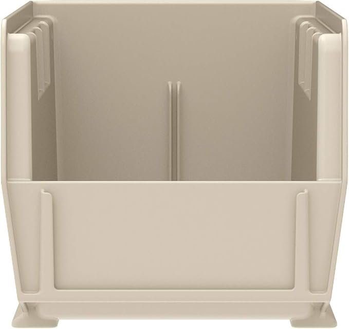 Akro-Mils 30237 AkroBins Plastic Storage Bins, Space-Saving Stackable Bins for Garage, Pantry, Craft Organization, 9-Inch x 6-Inch x 5-Inch, Stone, 12-Pack