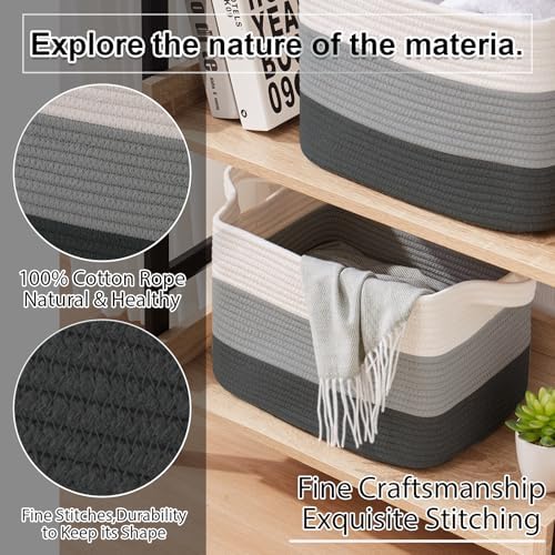 OIAHOMY Cotton Rope Storage Baskets - Image 7