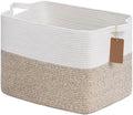 Goodpick 50L Large Woven Rope Storage Basket, Light Brown by Goodpick