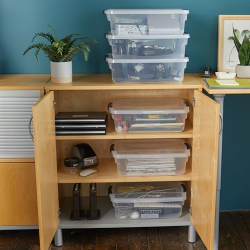 Rubbermaid Cleverstore 17 Quart Clear Latching Waterproof Stackable Airtight - Image 5
