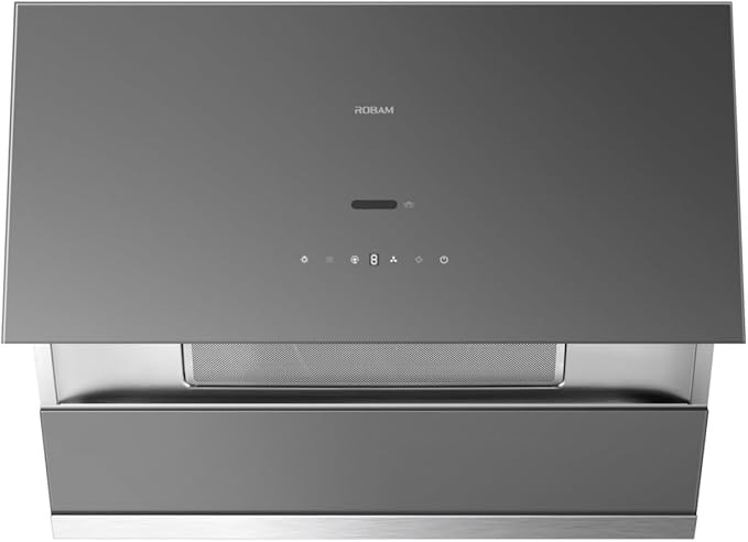 ROBAM Under Cabinet or Wall Mount Kitchen Range Hood 30" R-Max3 Grey, 1200CFM Auto-Adjust Speed Control with LED Lights Vent Hood, Fingerprint Resistance and R-Link Tech