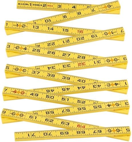 Klein Tools 910-6 Folding Ruler 6-Foot, Durable Fiberglass, Inside Reading - Image 5