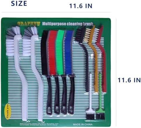 CRAFNEW 11Pcs Crevice Cleaning Brush Set, Hard Bristle Gap Cleaner Brushes - Image 6