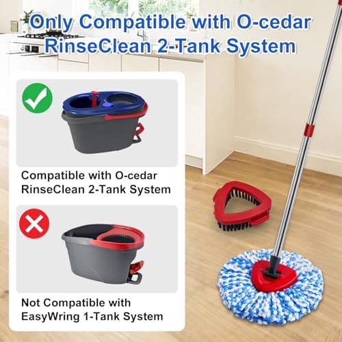 Spin Mop Handle Mop Heads and Base Replacement Sets Compatible - Image 3