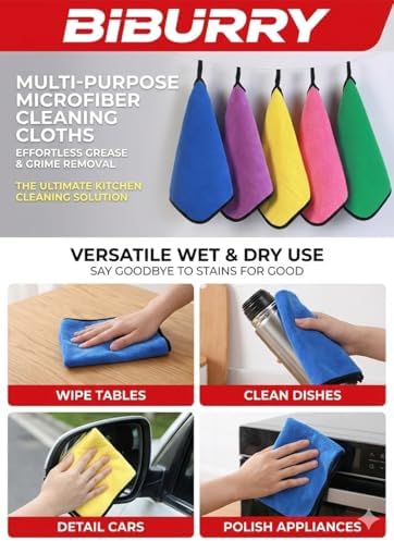 Microfiber Cleaning Cloths – Ultra-Thick Coral Fleece 600 GSM, Lint-Free & - Image 4