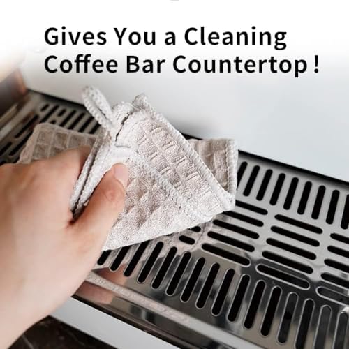watchget Microfiber Cleaning Cloth, Barista Micro Towels 10 Pack Light Grey - Image 5