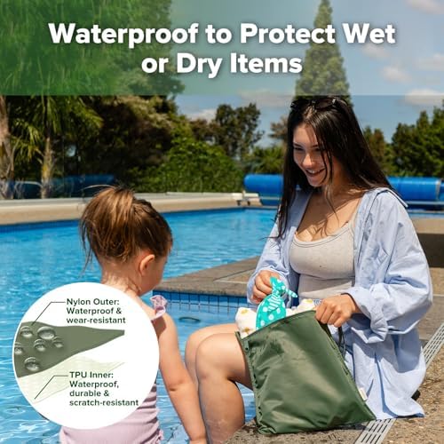 haakaa Wet Dry Bags for Baby, Water Resistant Wet Dry Bag - Image 2