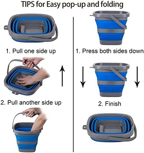 2 Pack Collapsible Plastic Bucket - Image 5