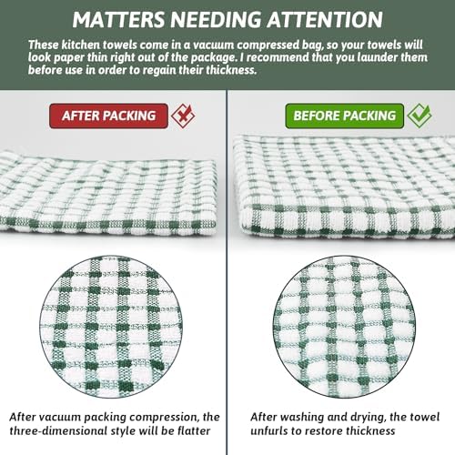 Nialnant 8 Pcs Kitchen Dish Rags, 100% Cotton Kitchen Towels - Image 6