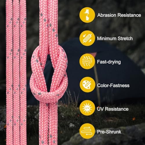 Reflective Paracord Rope 850Ib, 50/100/200/500/1000ft 4MM 11 Strand para Cords - Image 4