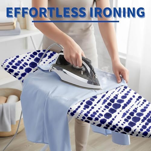 Ironing Board Cover and Pad, Thick Scorch Resistant Padding Purple Shibori - Image 5