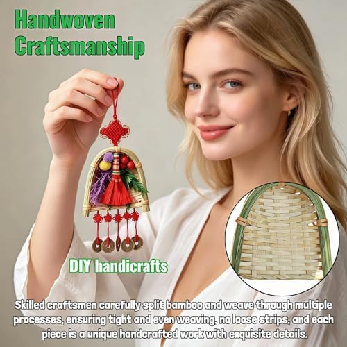 Mini Bamboo Woven Dustpan Craft Set, 2 Pack, 3.94x3.94 Inch, Handmade Weaving - Image 6